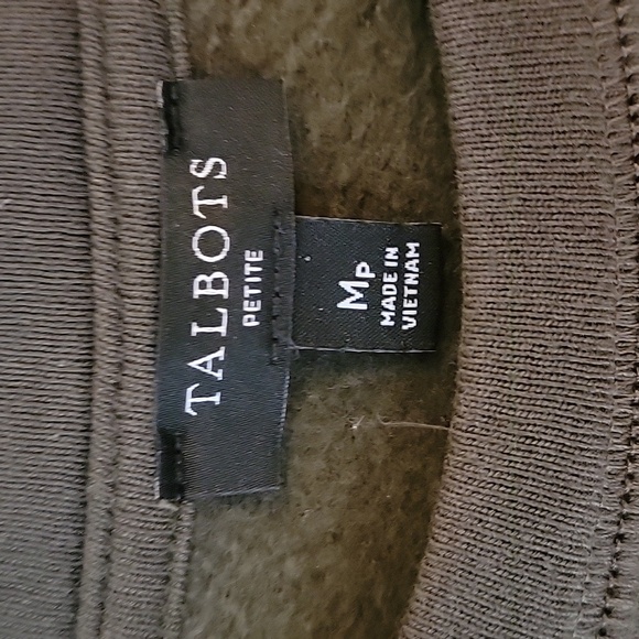 Talbots Olive Green with Sheep Knit Top - Size MP - Picture 2 of 6